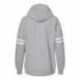 J America 8645 Women's Varsity Fleece Piped Hooded Sweatshirt