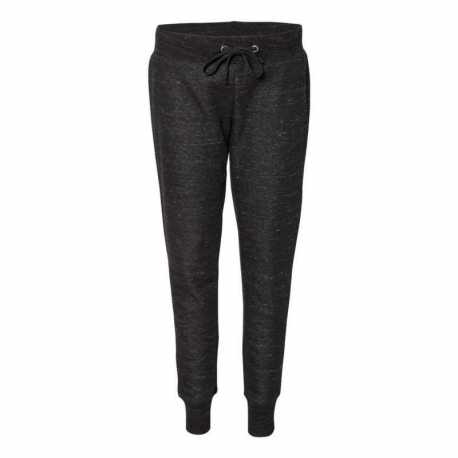 J America 8675 Women's Melange Fleece Joggers