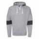 J America 8832 Sport Lace Colorblocked Fleece Hooded Sweatshirt