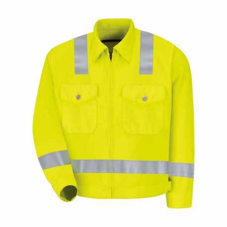 Red Kap JY32T Hi-Visibility Ike Jacket - Tall Sizes