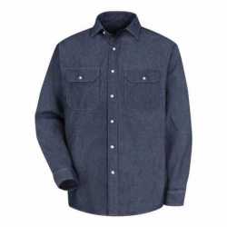 Red Kap SD78T Deluxe Denim Long Sleeve Shirt - Tall Sizes