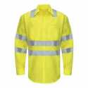 Red Kap SY14T Enhanced & Hi-Visibility Long Sleeve Work Shirt - Tall Sizes