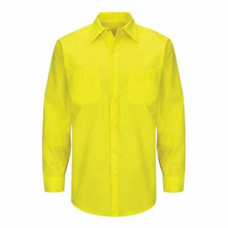 Red Kap SY14T Enhanced & Hi-Visibility Long Sleeve Work Shirt - Tall Sizes