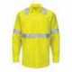 Red Kap SY14T Enhanced & Hi-Visibility Long Sleeve Work Shirt - Tall Sizes