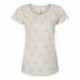 Code Five 3629 Women's Star Print Scoop Neck Tee