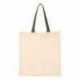 Q-Tees QTB6000 Economical Tote with Contrast-Color Handles