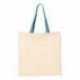 Q-Tees QTB6000 Economical Tote with Contrast-Color Handles