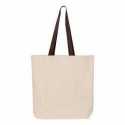 Q-Tees Q4400 11L Canvas Tote with Contrast-Color Handles