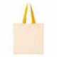 Q-Tees QTB6000 Economical Tote with Contrast-Color Handles