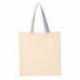 Q-Tees QTB6000 Economical Tote with Contrast-Color Handles