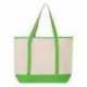 Q-Tees Q1500 34.6L Large Canvas Deluxe Tote