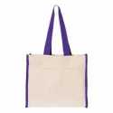 Q-Tees Q1100 14L Tote with Contrast-Color Handles