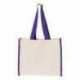 Q-Tees Q1100 14L Tote with Contrast-Color Handles