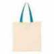 Q-Tees QTB6000 Economical Tote with Contrast-Color Handles