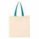 Q-Tees QTB6000 Economical Tote with Contrast-Color Handles