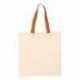 Q-Tees QTB6000 Economical Tote with Contrast-Color Handles