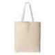 Q-Tees Q4400 11L Canvas Tote with Contrast-Color Handles