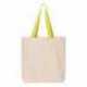 Q-Tees Q4400 11L Canvas Tote with Contrast-Color Handles