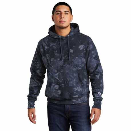 Champion TDS101 Reverse Weave Scrunch-Dye Tie-Dye Hooded Sweatshirt