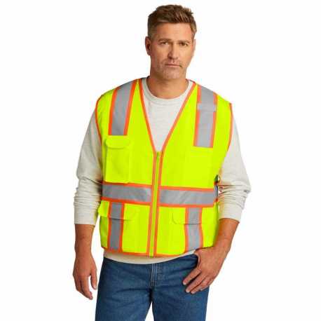 CornerStone CSV105 ANSI 107 Class 2 Surveyor Zippered Two-Tone Vest