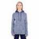 J America JA8616 Ladies Cosmic Contrast Fleece Hooded Sweatshirt