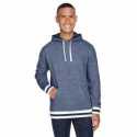 J America JA8701 Adult Peppered Fleece Lapover Hooded Sweatshirt