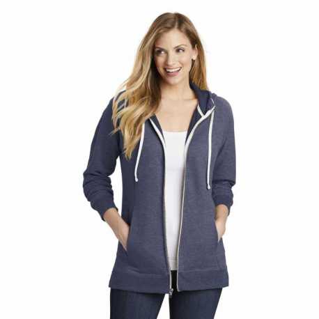 District DT456 Women's Perfect Tri French Terry Full-Zip Hoodie