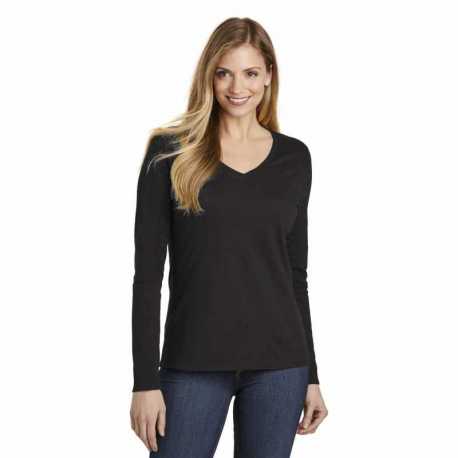 District DT6201 Women's Very Important Tee Long Sleeve V-Neck