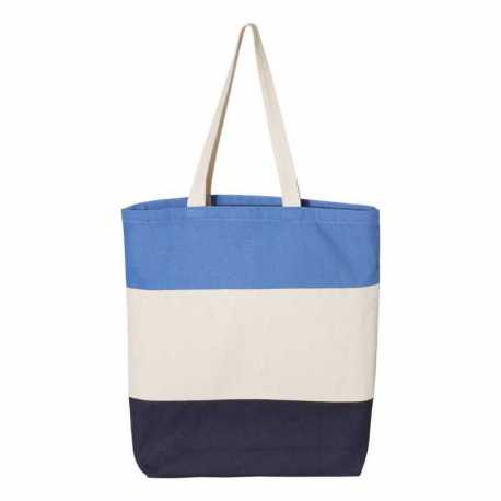 Q-Tees Q125900 11L Tri-Color Tote