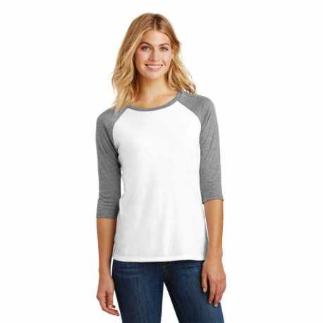 District DM136L Women's Perfect Tri 3/4-Sleeve Raglan