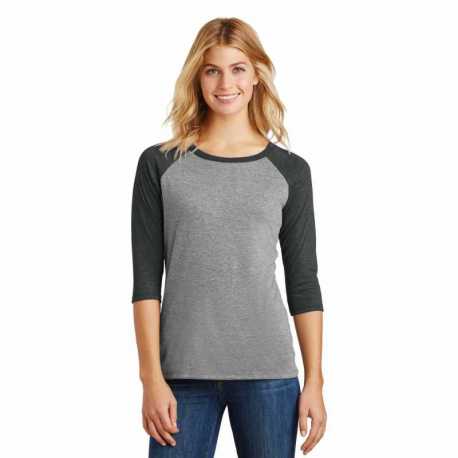 District DM136L Women's Perfect Tri 3/4-Sleeve Raglan