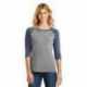 District DM136L Women's Perfect Tri 3/4-Sleeve Raglan