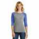 District DM136L Women's Perfect Tri 3/4-Sleeve Raglan