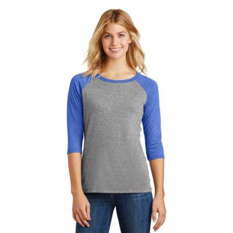 District DM136L Women's Perfect Tri 3/4-Sleeve Raglan