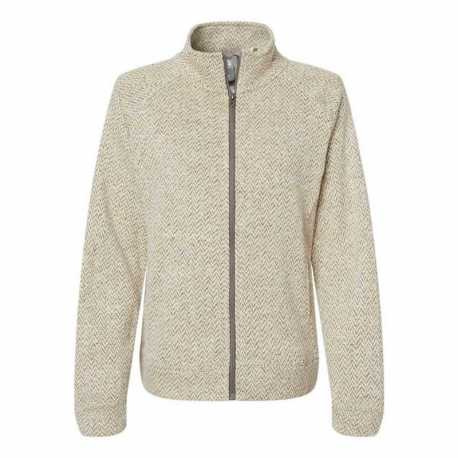 J America 8716 Women's Traverse Full-Zip Sweater