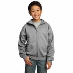 Port & Company PC90YZH Youth Core Fleece Full-Zip Hooded Sweatshirt