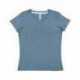 LAT 3591 Ladies V-Neck Harborside Melange Jersey T-Shirt