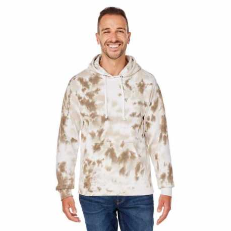 J America 8861JA Adult Tie-Dye Pullover Hooded Sweatshirt