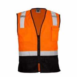 Kishigo 1509 Black Bottom Mesh Class 2 Vest