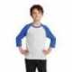 Port & Company PC55YRS Youth Core Blend 3/4-Sleeve Raglan Tee