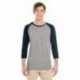 Jerzees 601RR Adult TRI-BLEND Baseball Raglan