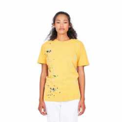 US Blanks US4004 Unisex Made in USA Garment Dye Paint Splatter T-Shirt