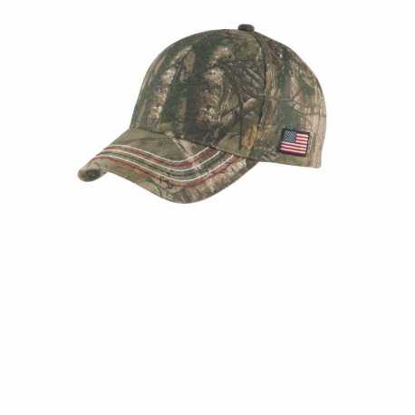 Port & Company C909 Americana Contrast Stitch Camouflage Cap