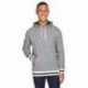 J America JA8701 Adult Peppered Fleece Lapover Hooded Sweatshirt