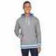 J America JA8701 Adult Peppered Fleece Lapover Hooded Sweatshirt