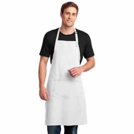 Port Authority A700 Easy Care Extra Long Bib Apron with Stain Release