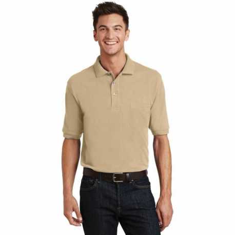 Port Authority K420P Heavyweight Cotton Pique Polo with Pocket