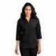 Port Authority LW102 Ladies 3/4-Sleeve Carefree Poplin Shirt