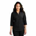 Port Authority LW102 Ladies 3/4-Sleeve Carefree Poplin Shirt