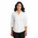 Port Authority LW102 Ladies 3/4-Sleeve Carefree Poplin Shirt